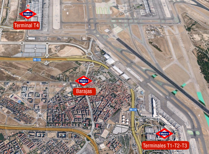 mapa metro aeropuerto barajas